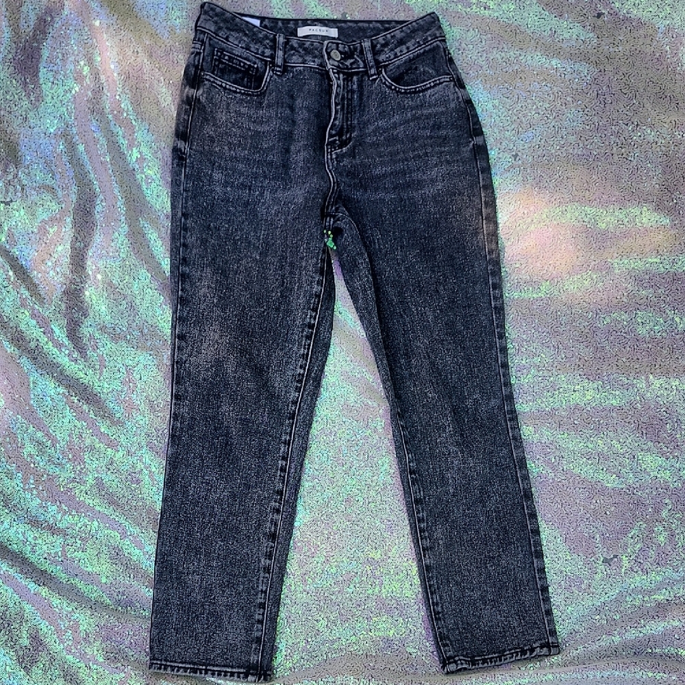 PACSUN Stylish Black Denim Jeans HIGH RISE MOM 25 Women's